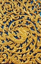 Carvings thai art at door temple Royalty Free Stock Photo