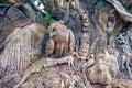 Carvings on The Tree of Life at Disney`s Animal Kingdom Royalty Free Stock Photo