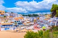 Carvoeiro, Portugal, June 19, 2021: People are strolling towards