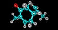 R-Carvone molecular structure isolated on black