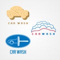 Carwash, car wash set of vector logo, icon, symbol, emblem