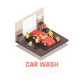 Carwash Concept Illustration