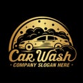 Car wash logo design template. Vector illustration. Royalty Free Stock Photo