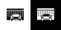 carwash icon Flat vector set outline Royalty Free Stock Photo