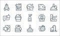 Carwash line icons. linear set. quality vector line set such as vacuum cleaner, broom, wiper, quick, hose, feedback, worker,