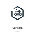 Carwash vector icon on white background. Flat vector carwash icon symbol sign from modern signs collection for mobile concept and