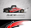 Truck graphic abstract stripe racing background kit designs. eps 10 Royalty Free Stock Photo