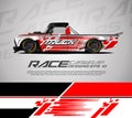 Truck graphic abstract stripe racing background kit designs. eps 10 Royalty Free Stock Photo