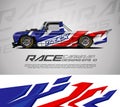 Truck wrap graphic abstract stripe racing background kit designs. eps 10 Royalty Free Stock Photo