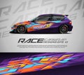 Race car wrap graphic abstract stripe racing background kit designs. eps 10 Royalty Free Stock Photo