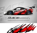 Sport car wrap graphic abstract stripe racing background kit designs. eps 10 Royalty Free Stock Photo