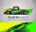 Car wrap graphic abstract stripe racing background kit designs. eps 10 Royalty Free Stock Photo