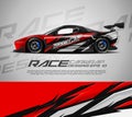 Graphic car wrap abstract stripe racing background kit designs. eps 10 Royalty Free Stock Photo