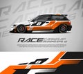 Sport car wrap design vector for race car, pickup truck, rally, adventure vehicle, sport livery. Royalty Free Stock Photo