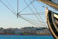 Caryatid in the bowsprit of a big sailing ship Royalty Free Stock Photo