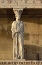 Caryatid Erechteion, Parthenon on the Acropolis in Athens Royalty Free Stock Photo