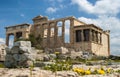 Caryatid and Erechtheion Royalty Free Stock Photo