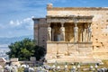 Caryatid Porch of Erechtheion on the Acropolis, Athens Royalty Free Stock Photo