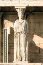 Caryatid portrait at Acropolis in Greece. Royalty Free Stock Photo