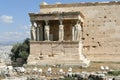 Cariatids of the Erechteion temple, Acropolis, Athens, Greece Royalty Free Stock Photo