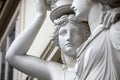 Caryatid. Statues of two young women in Vienna Royalty Free Stock Photo