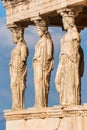 Caryatids at the Acropolis closeup Royalty Free Stock Photo