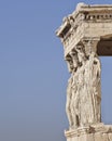 Caryatids, and blue sky as space for text Royalty Free Stock Photo