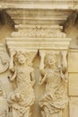 Caryatids Columns , Basilica of the Holy Cross in Lecce Italy