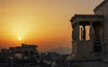 Caryatids Erechteion, Parthenon on the Acropolis in Athens Royalty Free Stock Photo