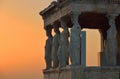 Caryatids Erechteion, Parthenon on the Acropolis in Athens Royalty Free Stock Photo