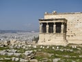Caryatids, erechtheion temple Acropolis, Athens Royalty Free Stock Photo