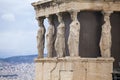 Caryatids, erechtheion temple Acropolis, Athens, G Royalty Free Stock Photo