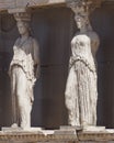 Caryatids, erechtheion temple Acropolis, Athens Royalty Free Stock Photo