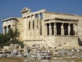 Caryatids, erechtheion temple Acropolis, Athens Greece Royalty Free Stock Photo