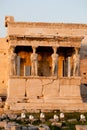 Caryatids, erechtheion temple Acropolis, Athens Greece Royalty Free Stock Photo