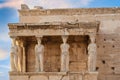 The Caryatids of Erechtheion Temple Erechtheum at the archaeological site of Acropolis