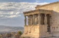 Caryatids in Erechtheum, Acropolis,Athens,Greece Royalty Free Stock Photo