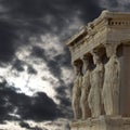 Caryatids, erechtheum temple Athens, Greece