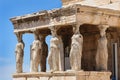 Caryatids at Porch of the Erechtheion, Acropolis Royalty Free Stock Photo
