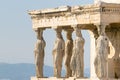 Caryatids statues at Acropolis in Greece. Royalty Free Stock Photo