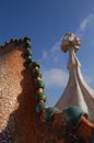 Casa Batllo: Barcelona: April 2006: Oranaments at rooftop of Casa Batllo