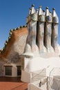 Casa Batllo - Chimneys Royalty Free Stock Photo