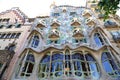 Casa Batllo designed by Antoni Gaudi located in the center of Barcelona in Catalonia Royalty Free Stock Photo