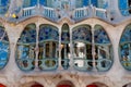 Casa Batllo fachade main window at Barcelona