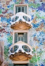 Casa Batllo main fachade balconies at Barcelona Royalty Free Stock Photo