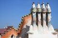 Casa Batllo's roof fragment by Antoni Gaudi.