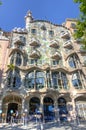 Casa Battlo house facade by Antonio Gaudi in Barcelona, Spain Royalty Free Stock Photo