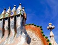 Casa Battlo roof top in Barcelona Royalty Free Stock Photo