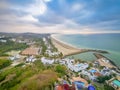 Casa Blanca, Same Ecuador beautiful resort on the beach, aerial shot Royalty Free Stock Photo