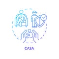 CASA blue gradient concept icon